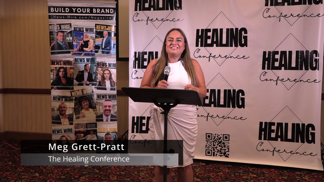 Meg Grett-Pratt speaking at The Healing Conference