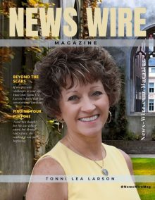 Tonni Lea on the cover of News Wire Magazine